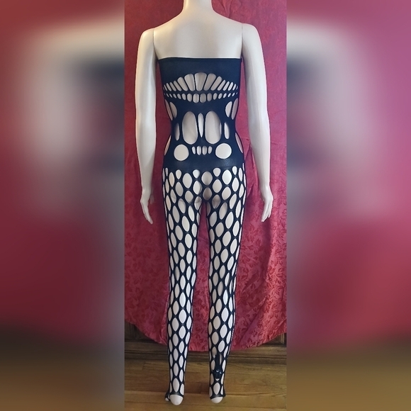 Fishnet Bodysuit Stockings Sleepwear Lingerie for Couple Dating Nightwear #5 - Picture 3 of 4